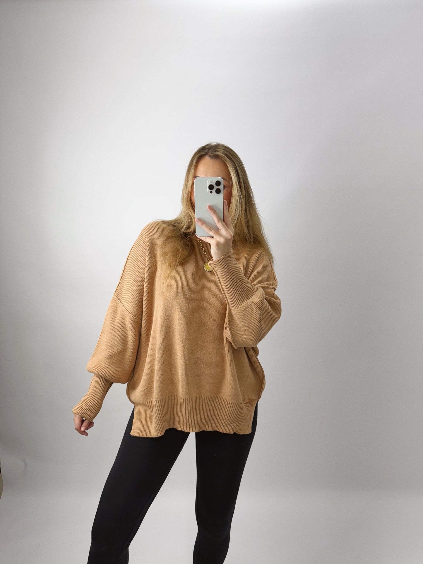 The Alice | Khaki Side Slit Sweater