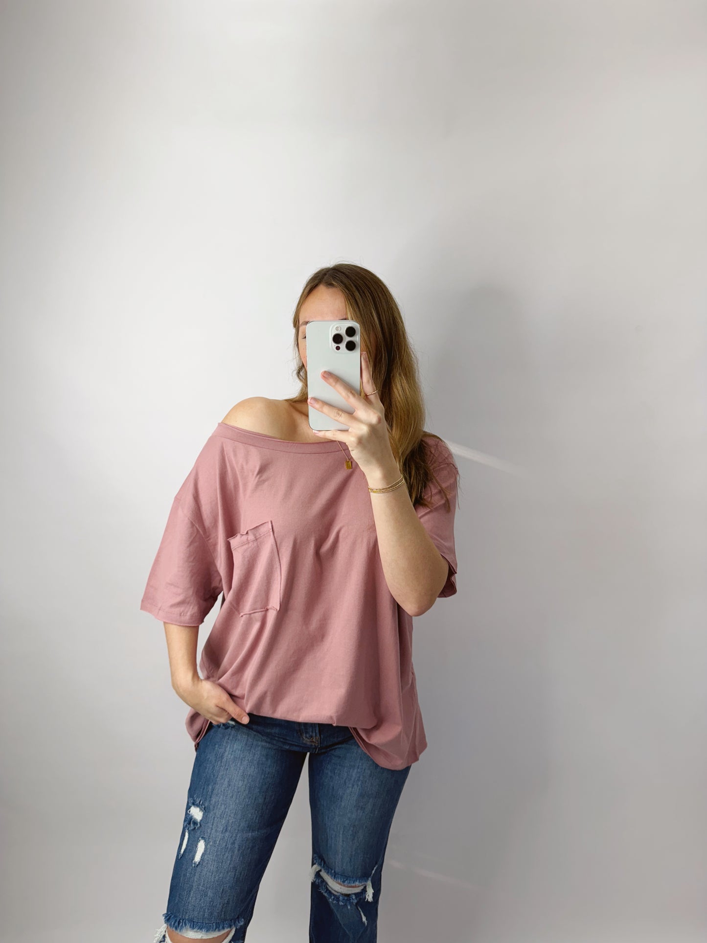 The Doris | Pink Oversized Tee