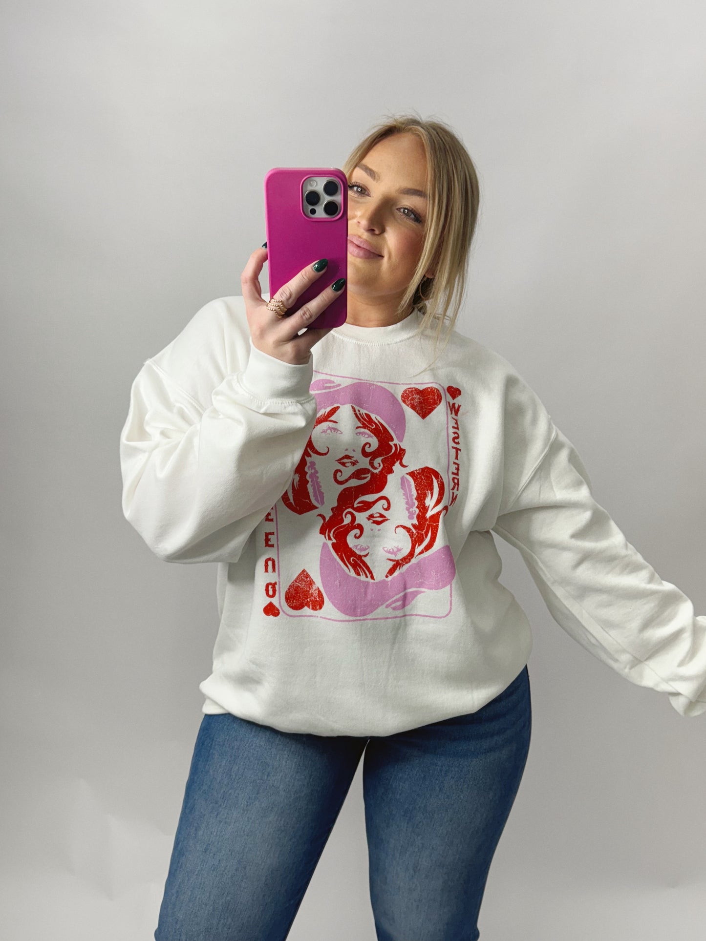 WESTERN QUEEN | White Sweatshirt
