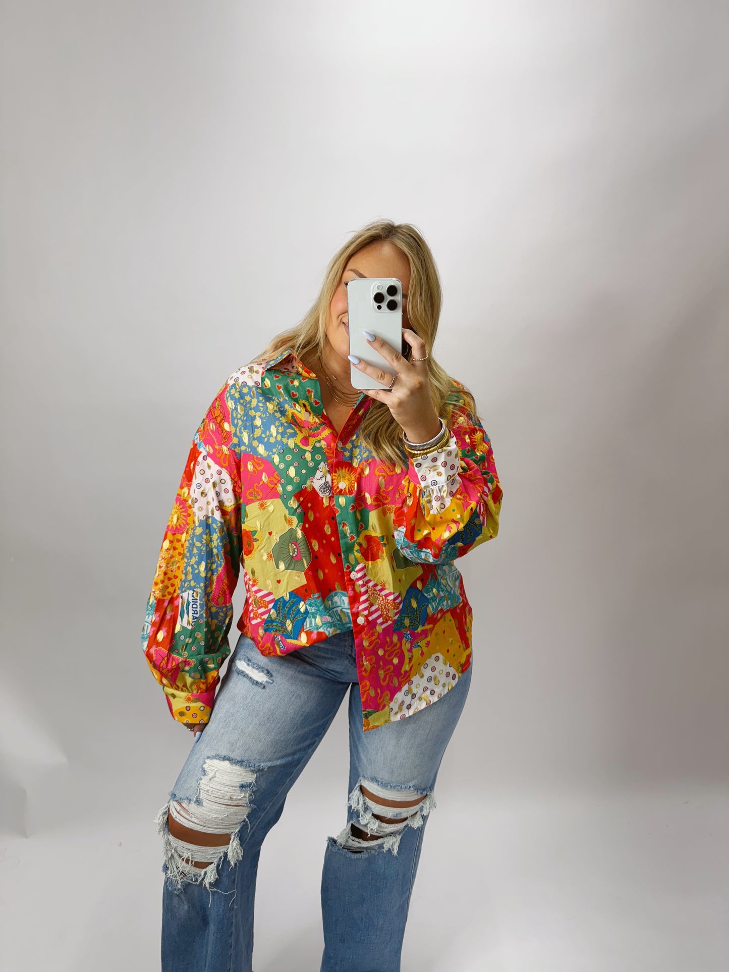 The Laura | Colorful Button Up