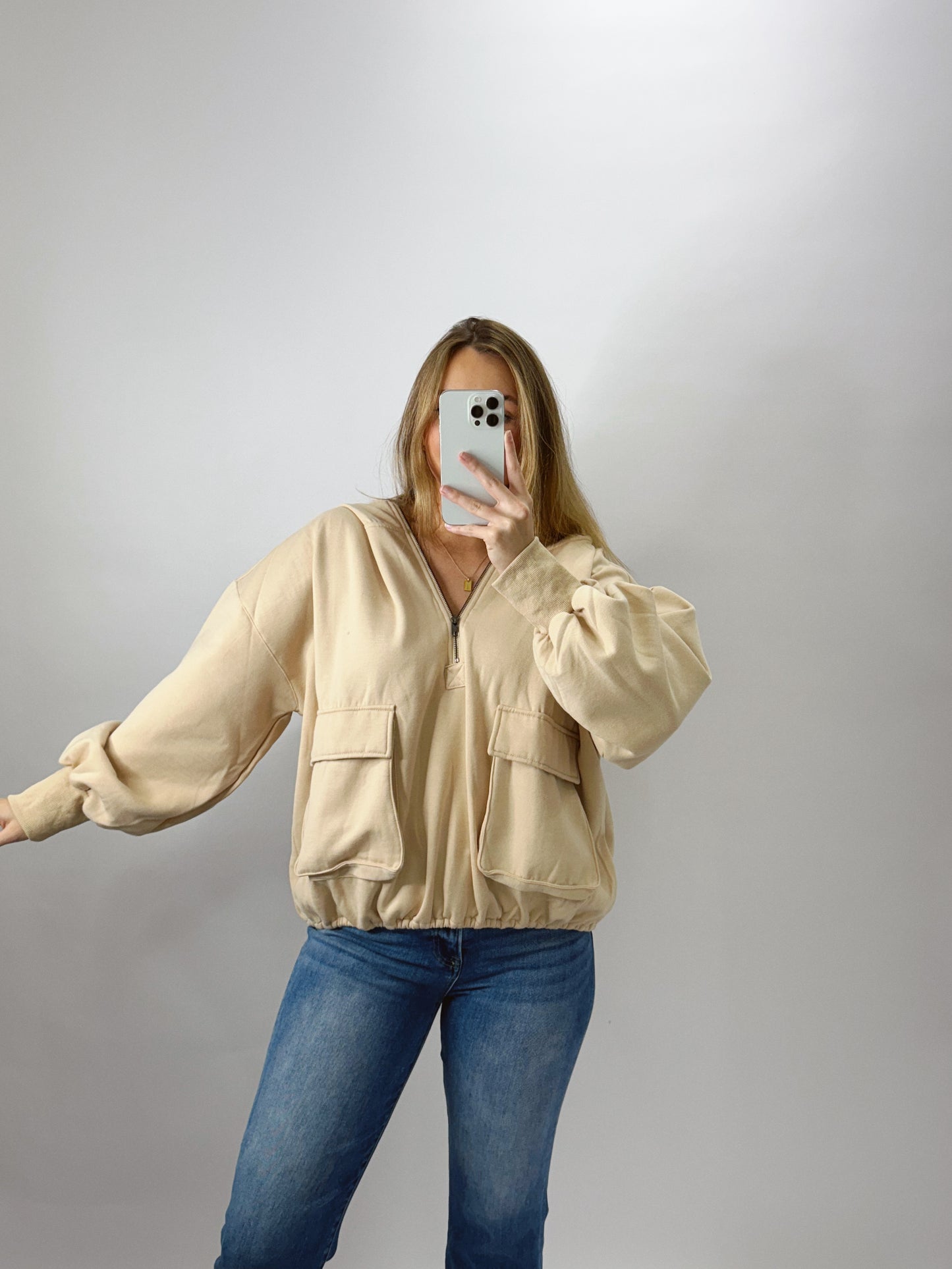 The Emery | Half Zip Fleece Hoodie