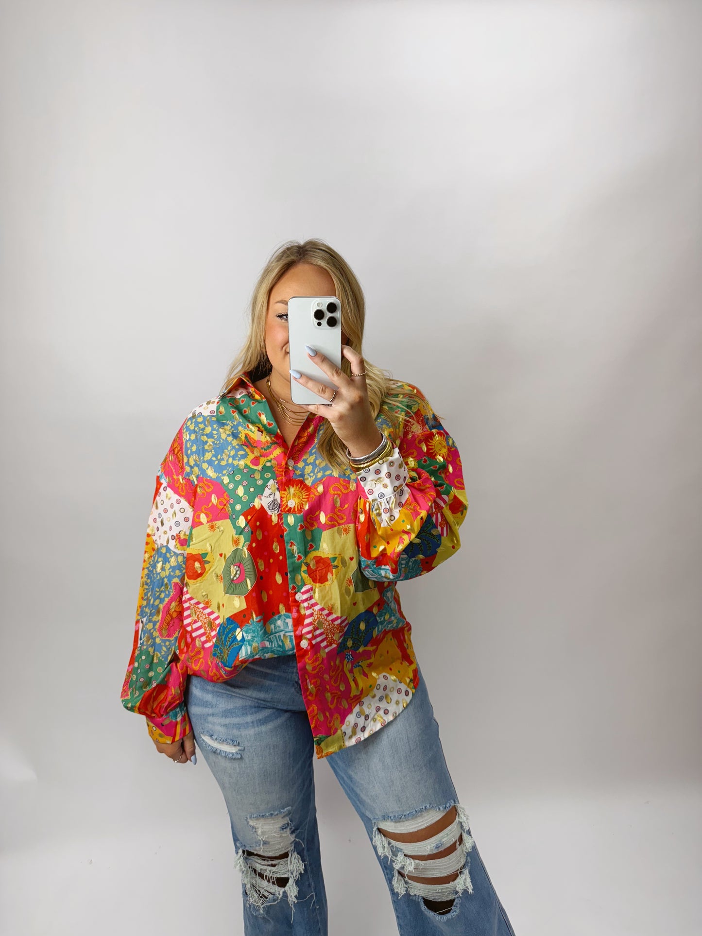 The Laura | Colorful Button Up