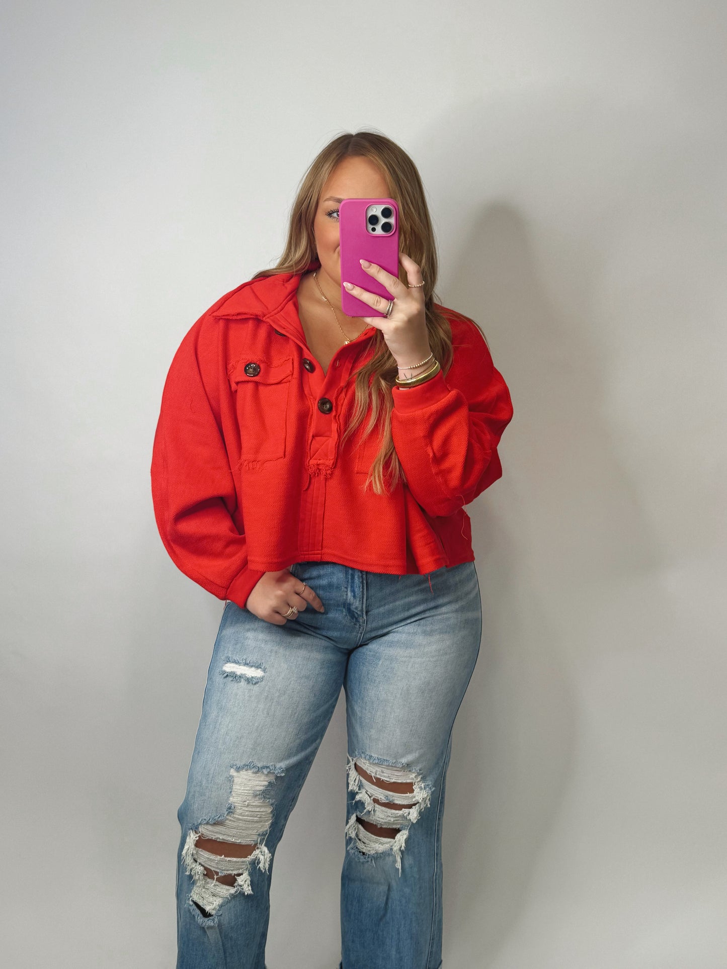 The Steph | Oversized Collared Crop