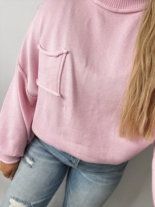 The Autumn | Pink Balloon Sleeve Sweater