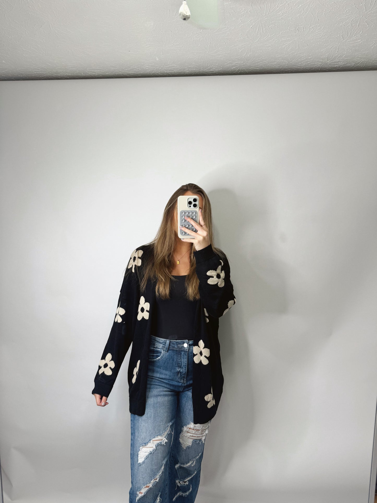 The Candace | Floral Knit Cardigan