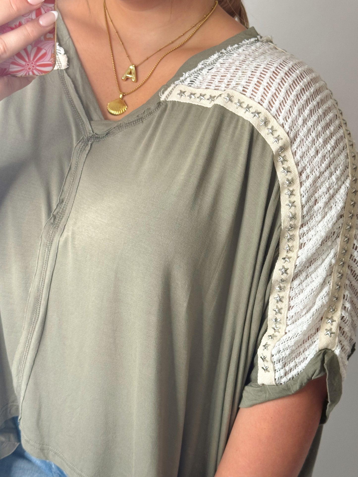 The Ashton | Crochet Studded Top