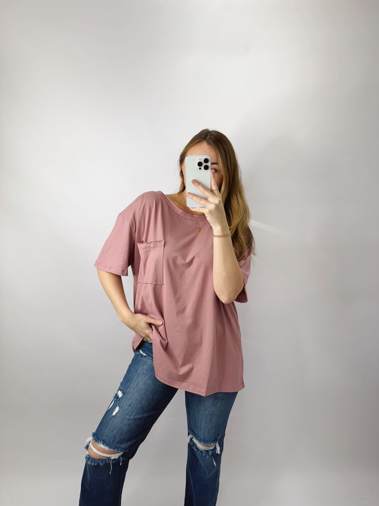 The Doris | Pink Oversized Tee