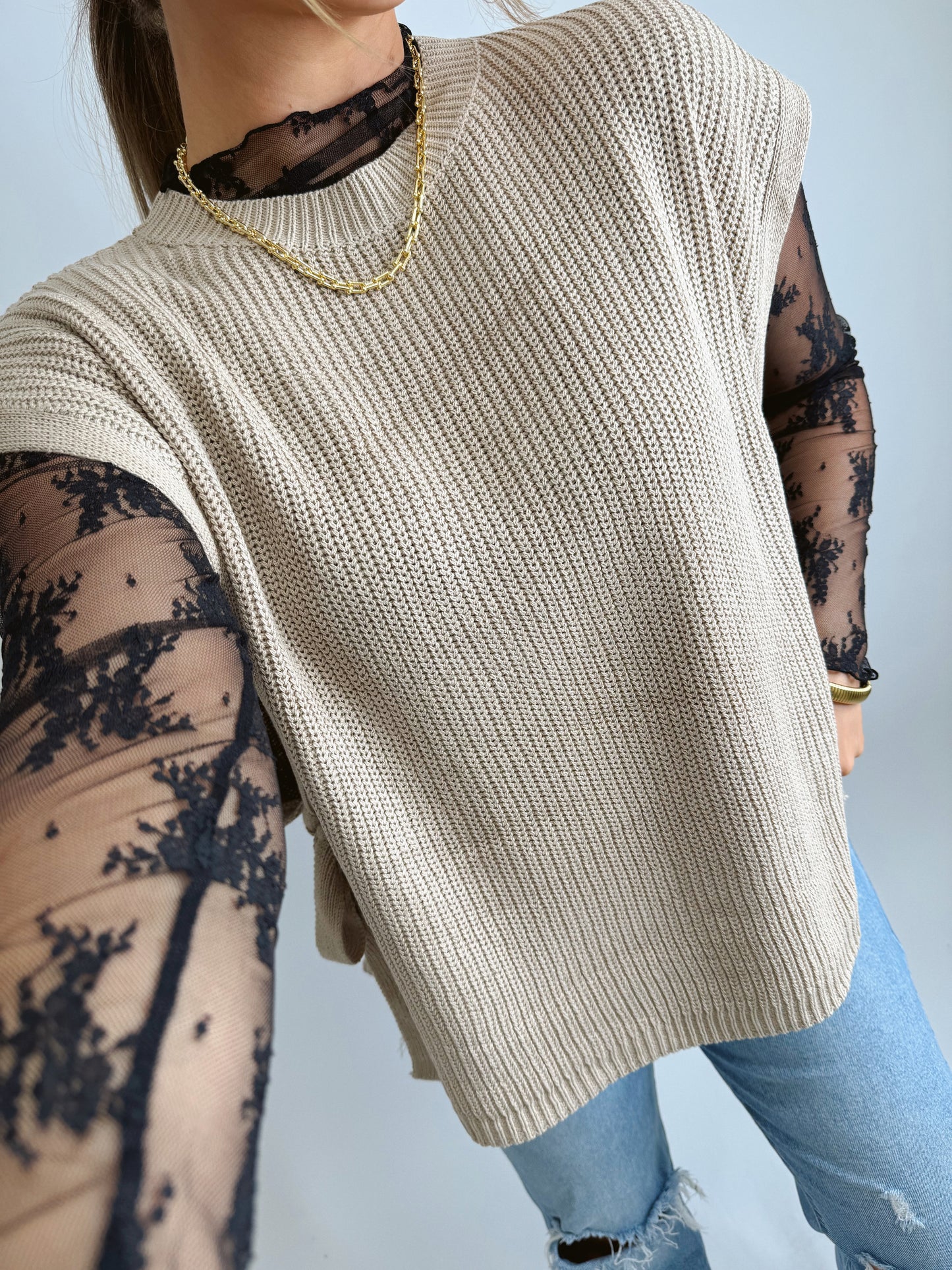The Luna | Oversized Sweater Vest