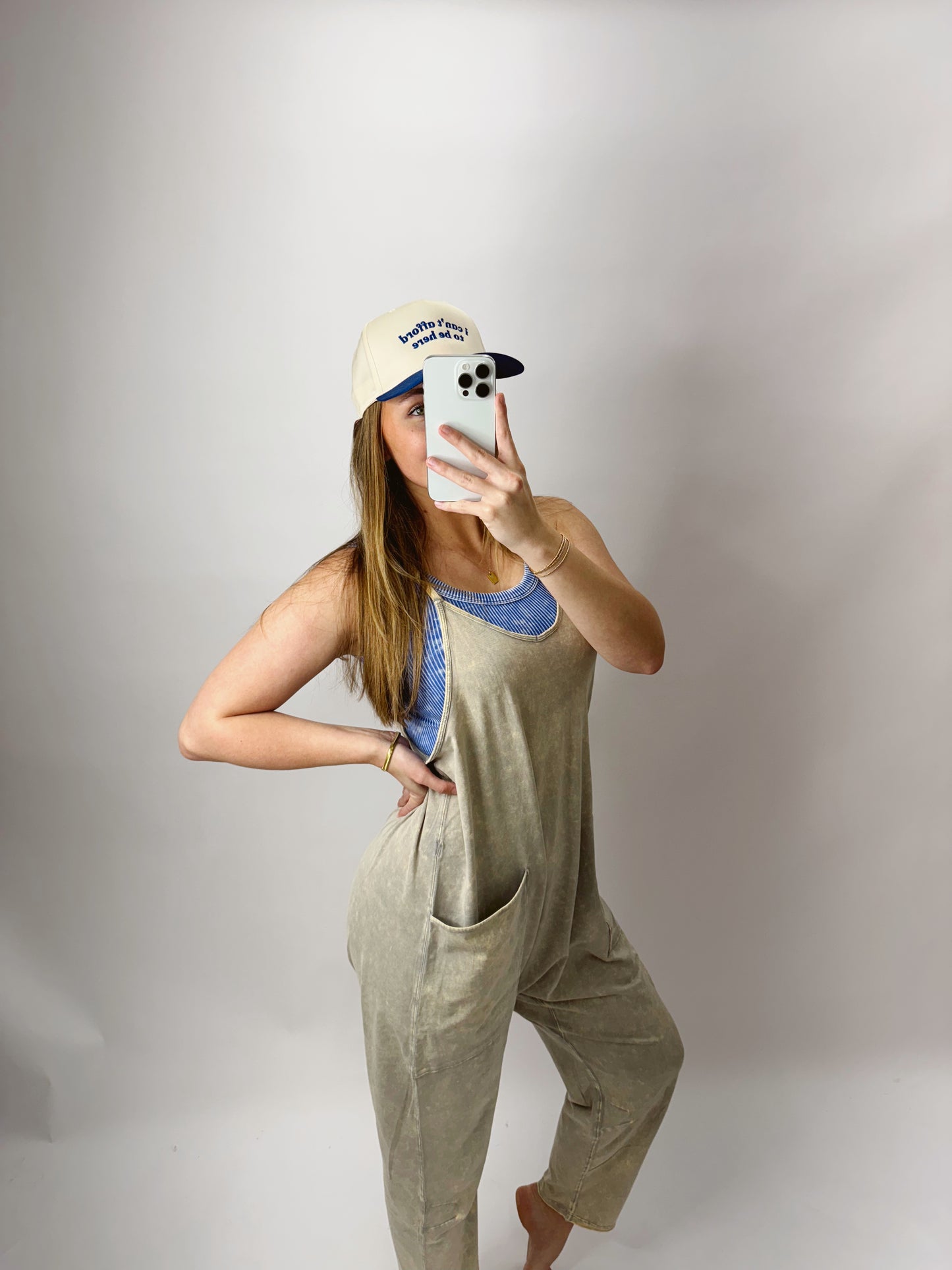 The Rhonda | Stone Wash Oversized Jumpsuit
