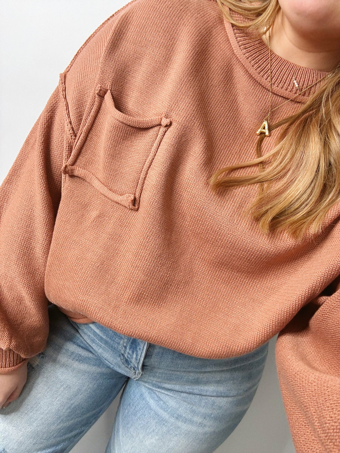 The Autumn | Rust Balloon Sleeve Sweater