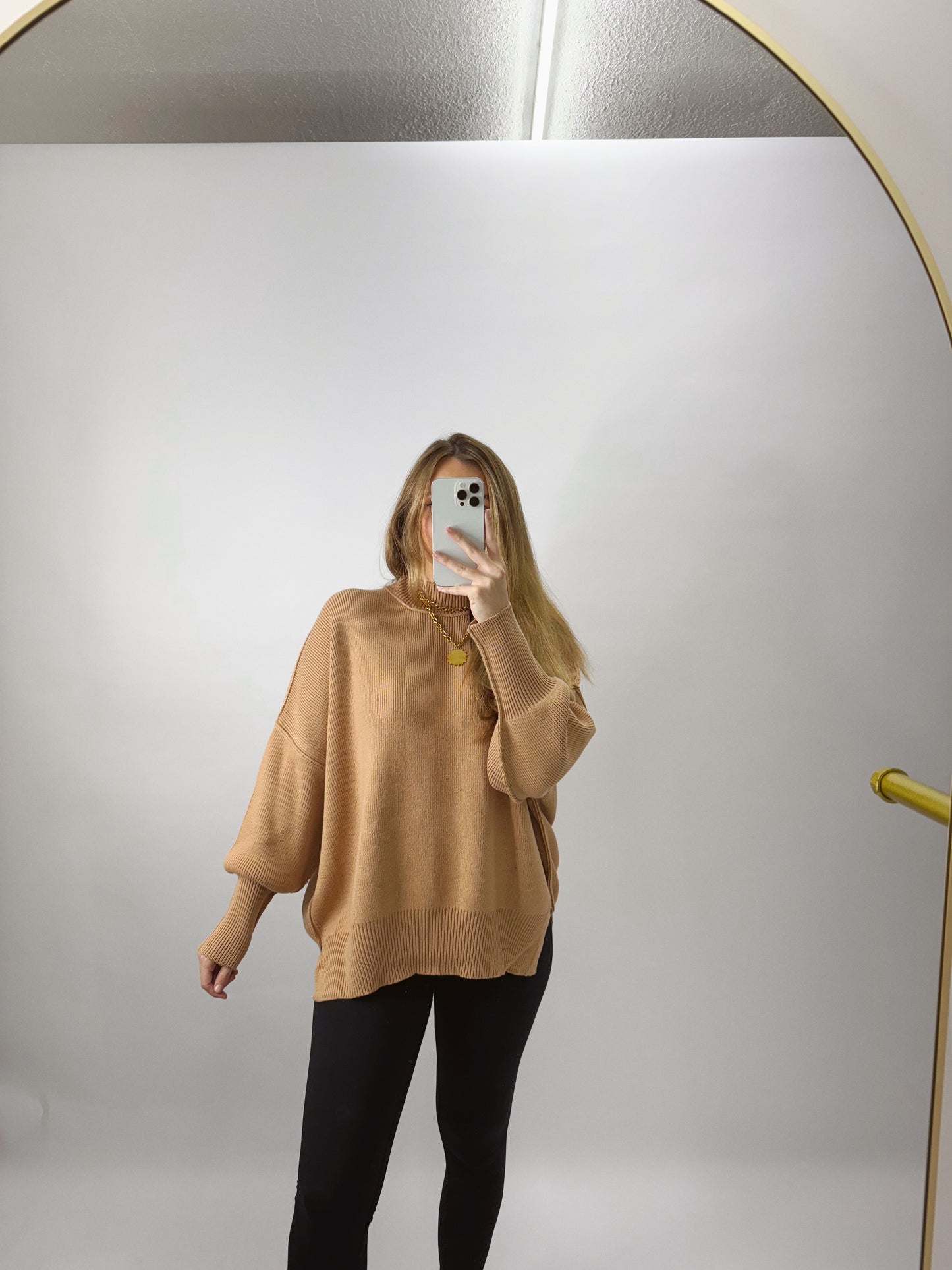 The Alice | Khaki Side Slit Sweater