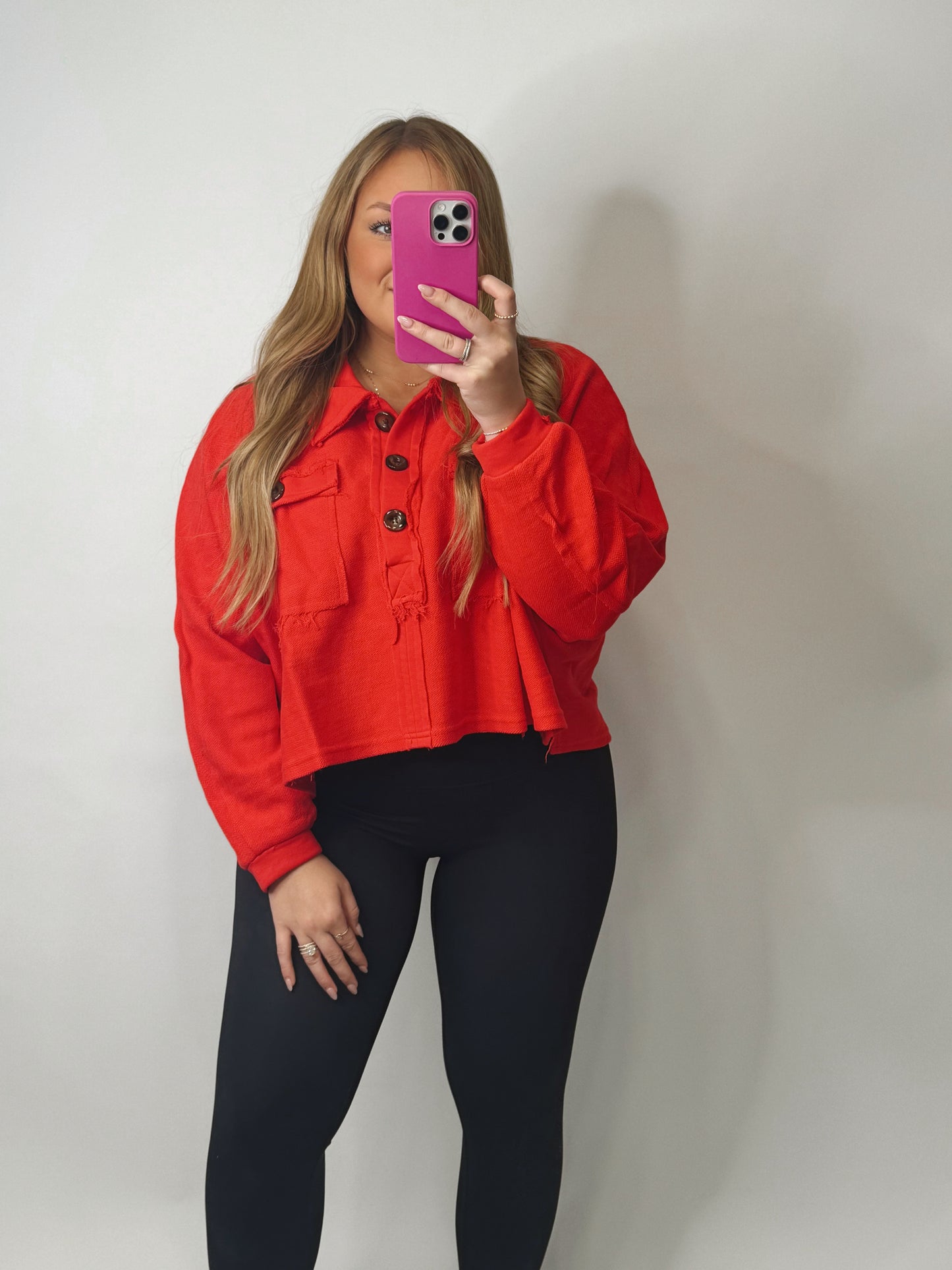 The Steph | Oversized Collared Crop