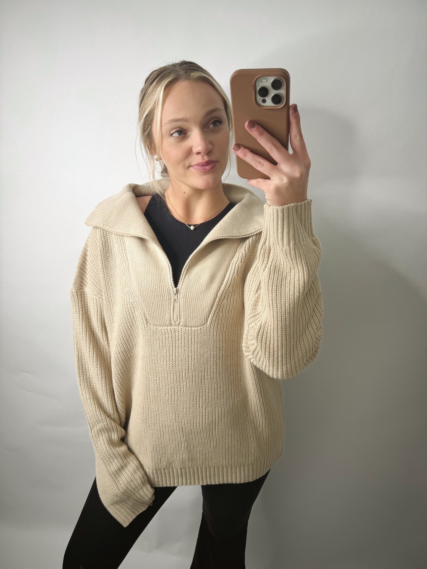 The Sophie | Knit Quarter Zip