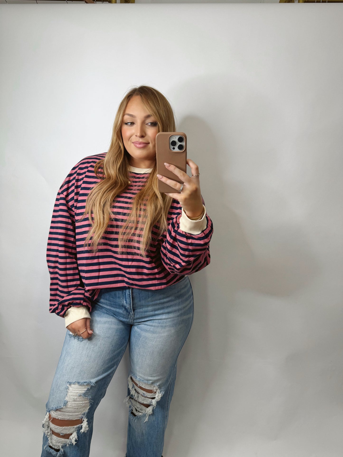 The Lizzie | Striped Oversized Pullover