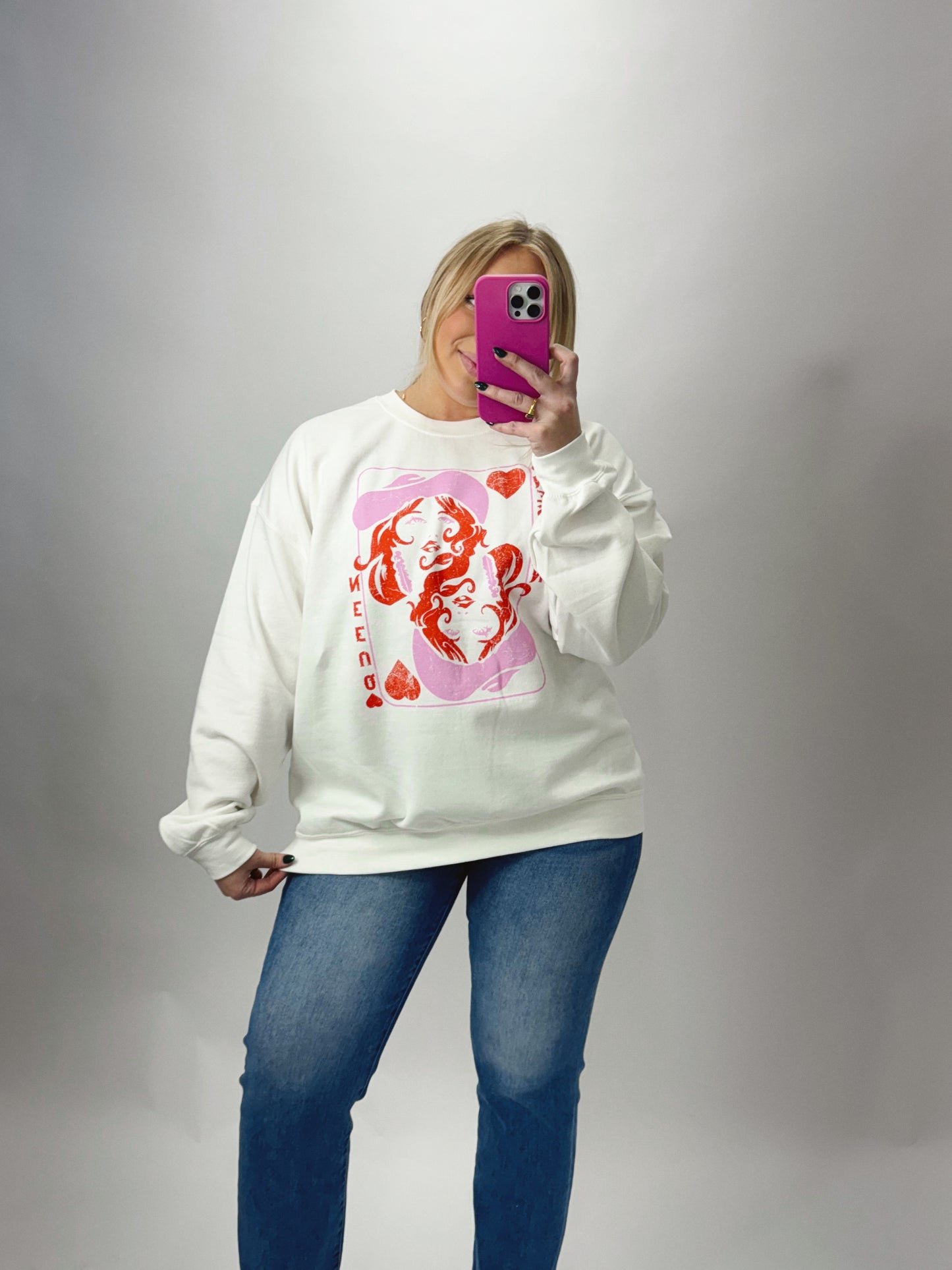 WESTERN QUEEN | White Sweatshirt