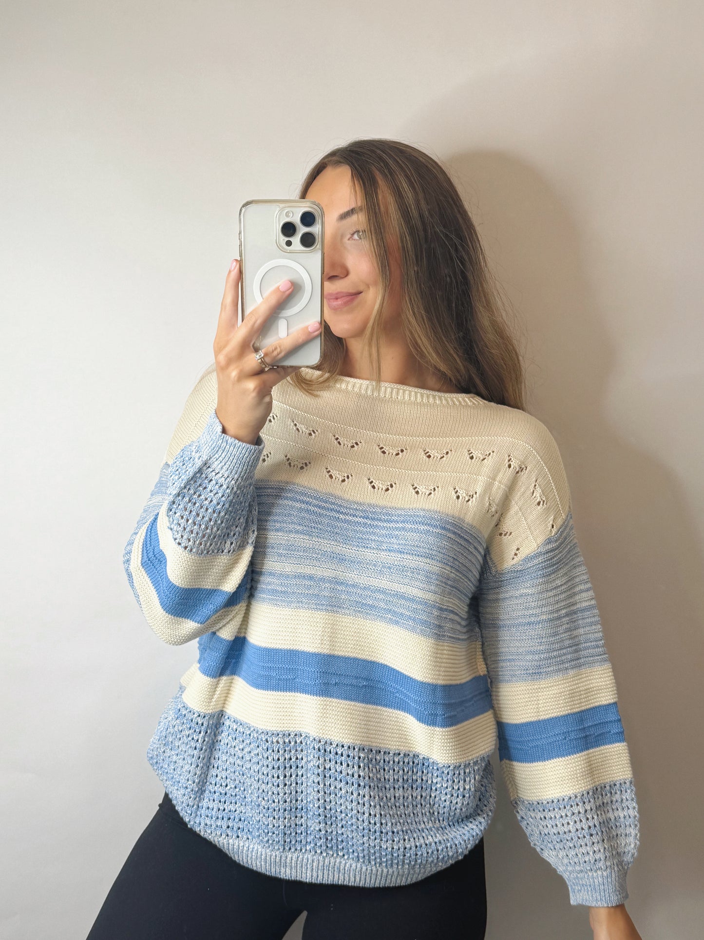 The Raegan | Stripe Knit Sweater
