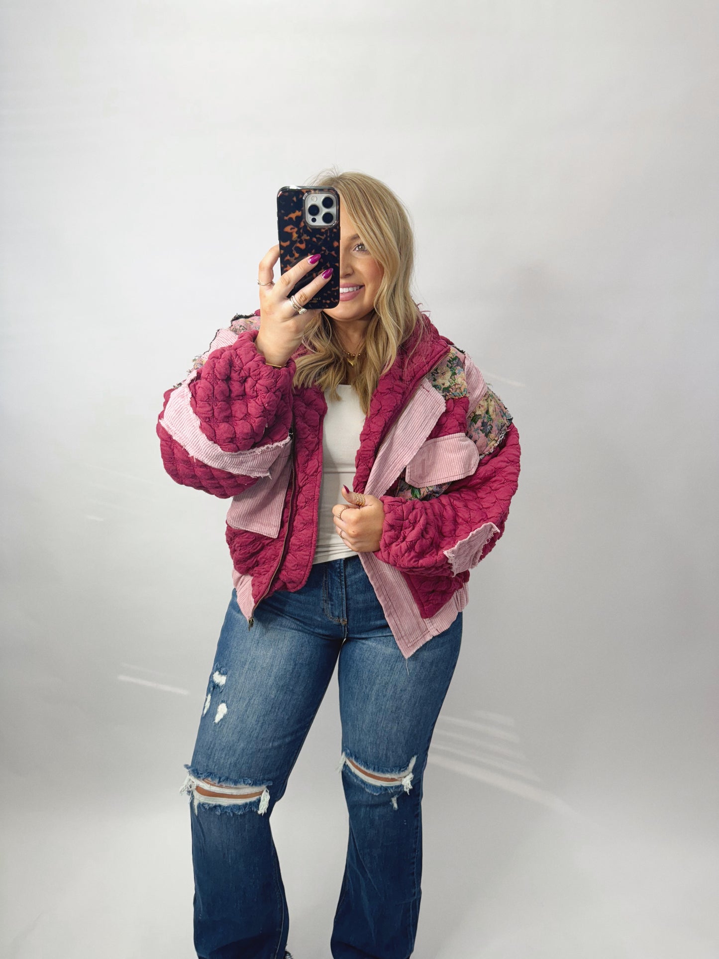 The Alicia | Floral Quilted Jacket