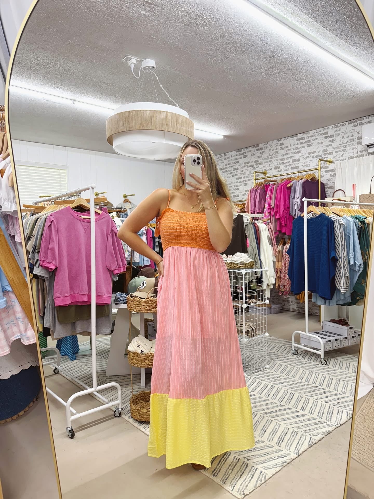 The Sonya | Sunset Colorblock Maxi Dress