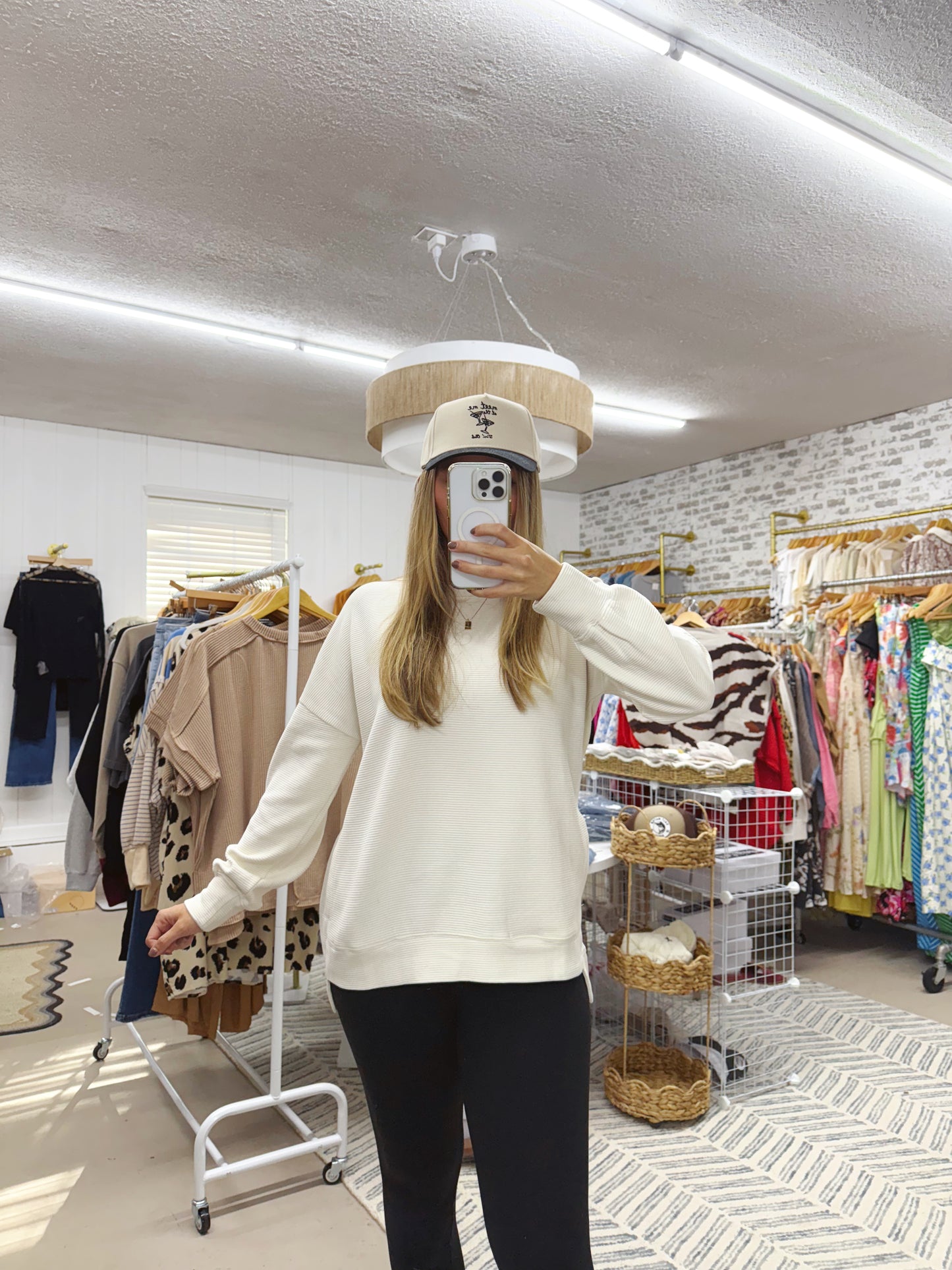 The Mary | Cream Ribbed Pullover