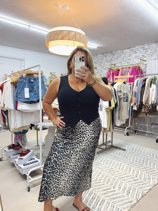 The Bellamy | Animal Print Maxi Skirt