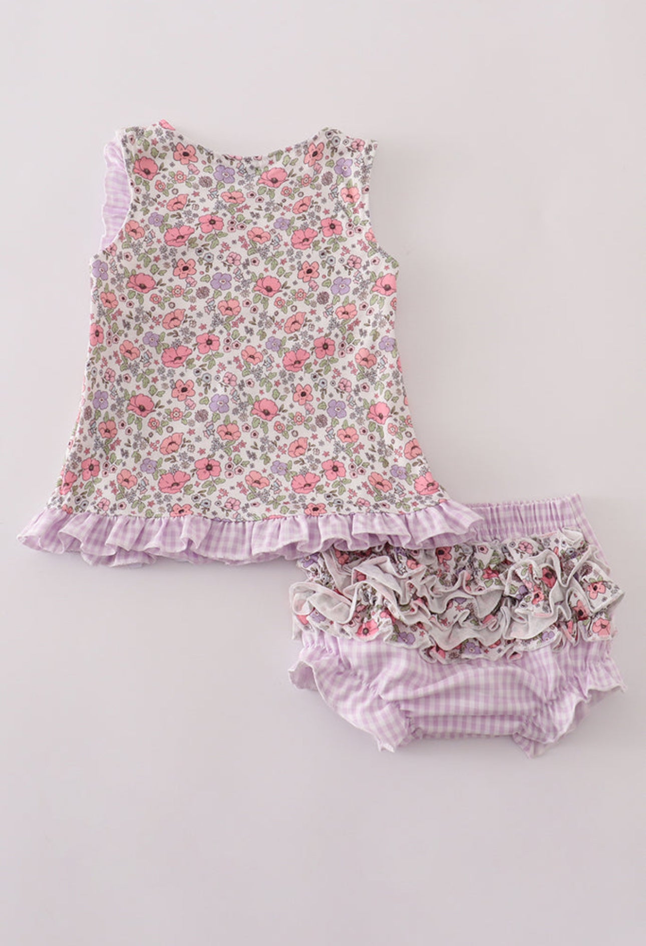 The Millie | Purple Floral Bloomer Set