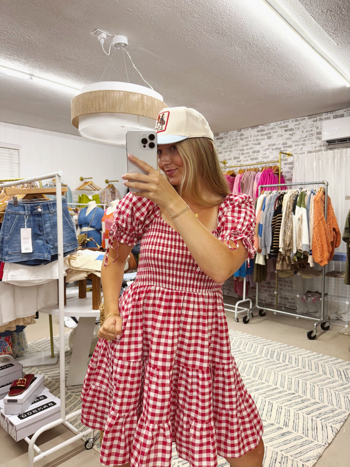 The Pippi | Red and White Gingham Dress