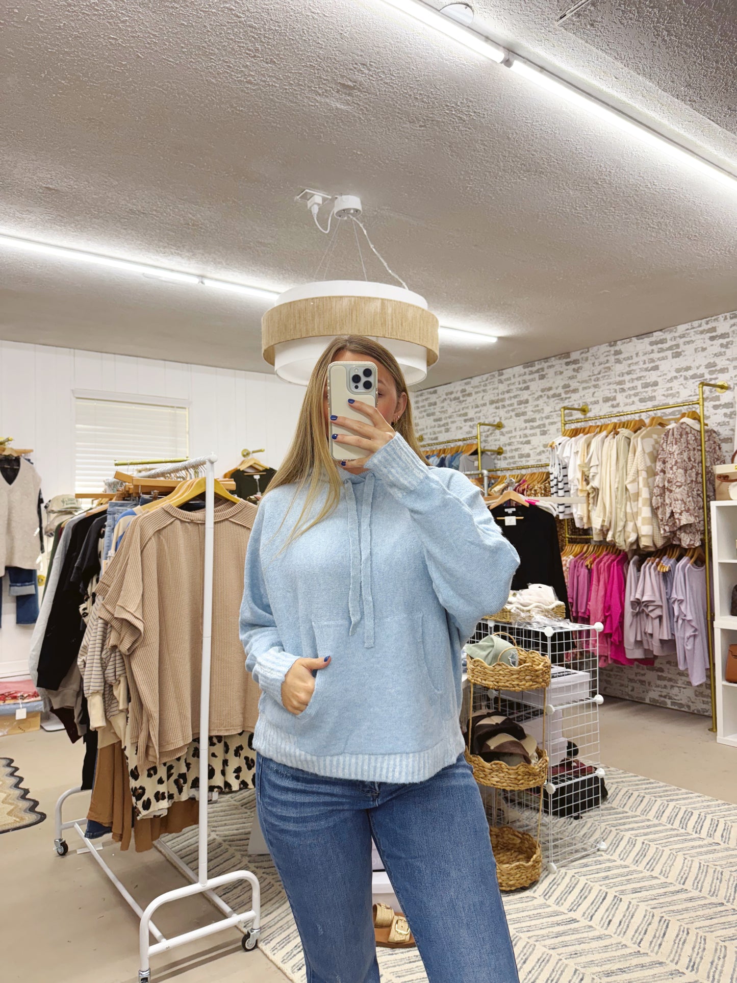 The Bridget | Blue Hoodie Sweater