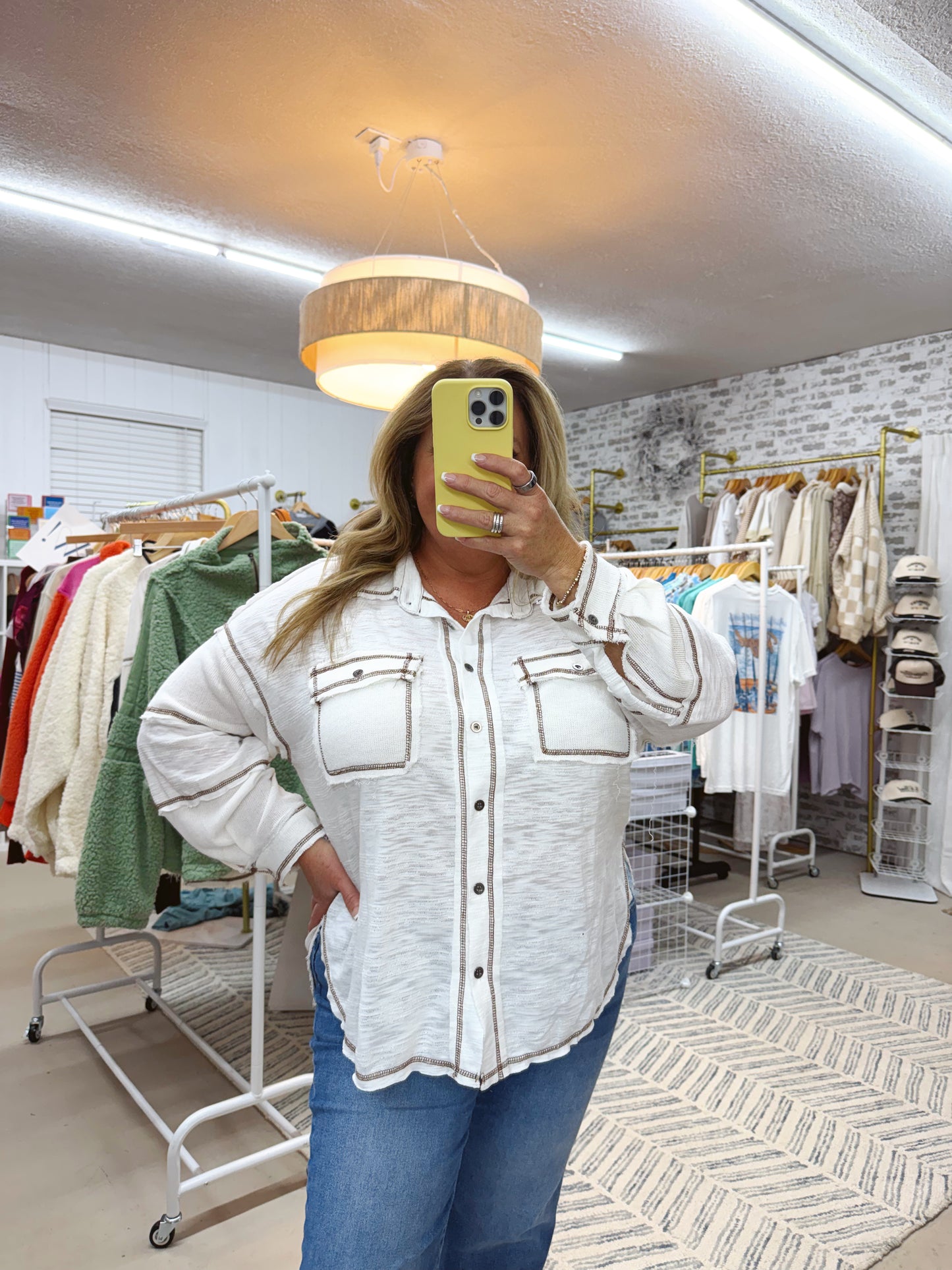 The Kylie | Exposed Seam Button Down