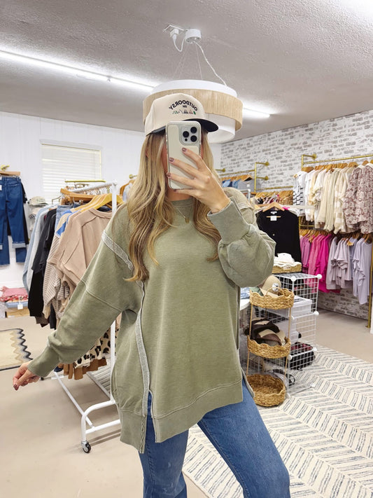 The Daphne | Olive Classic Crew