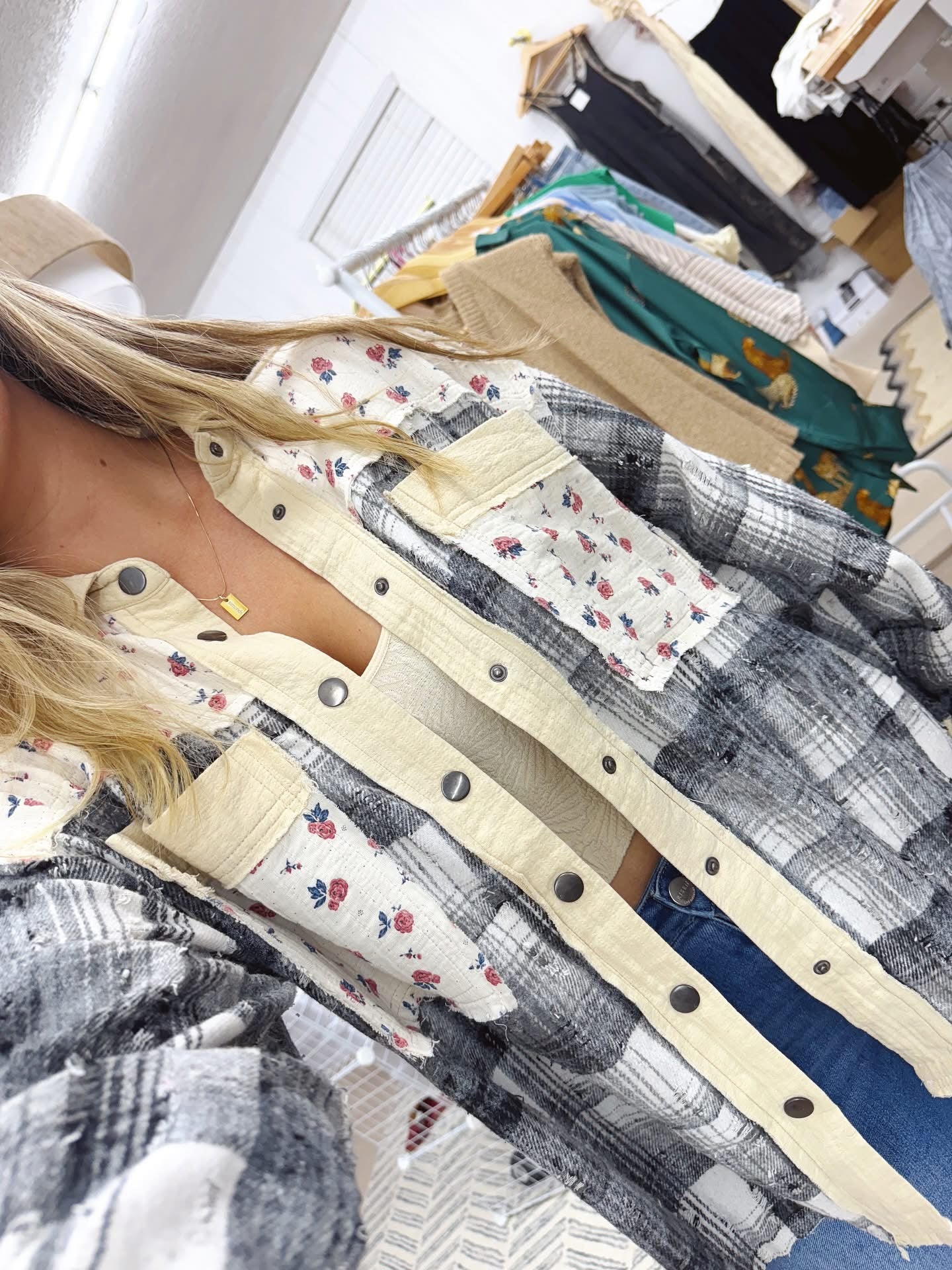 The Teri | Plaid and Floral Shacket