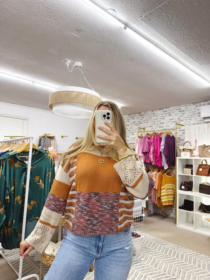 The Kaytie | Fall Colorblock Sweater