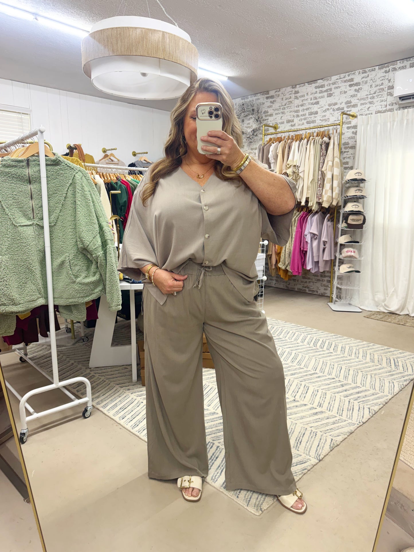 The Summer Linen Pants Set | Oyster