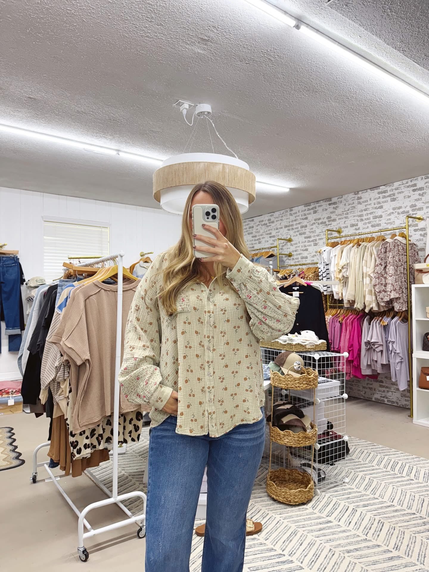 The Nova | Floral Gauze Button Down