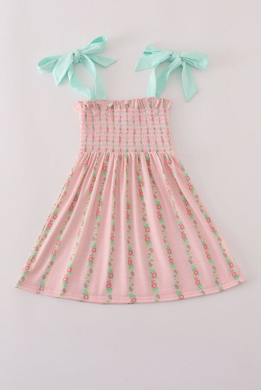 The Mallory | Girls Floral Smocked Dress
