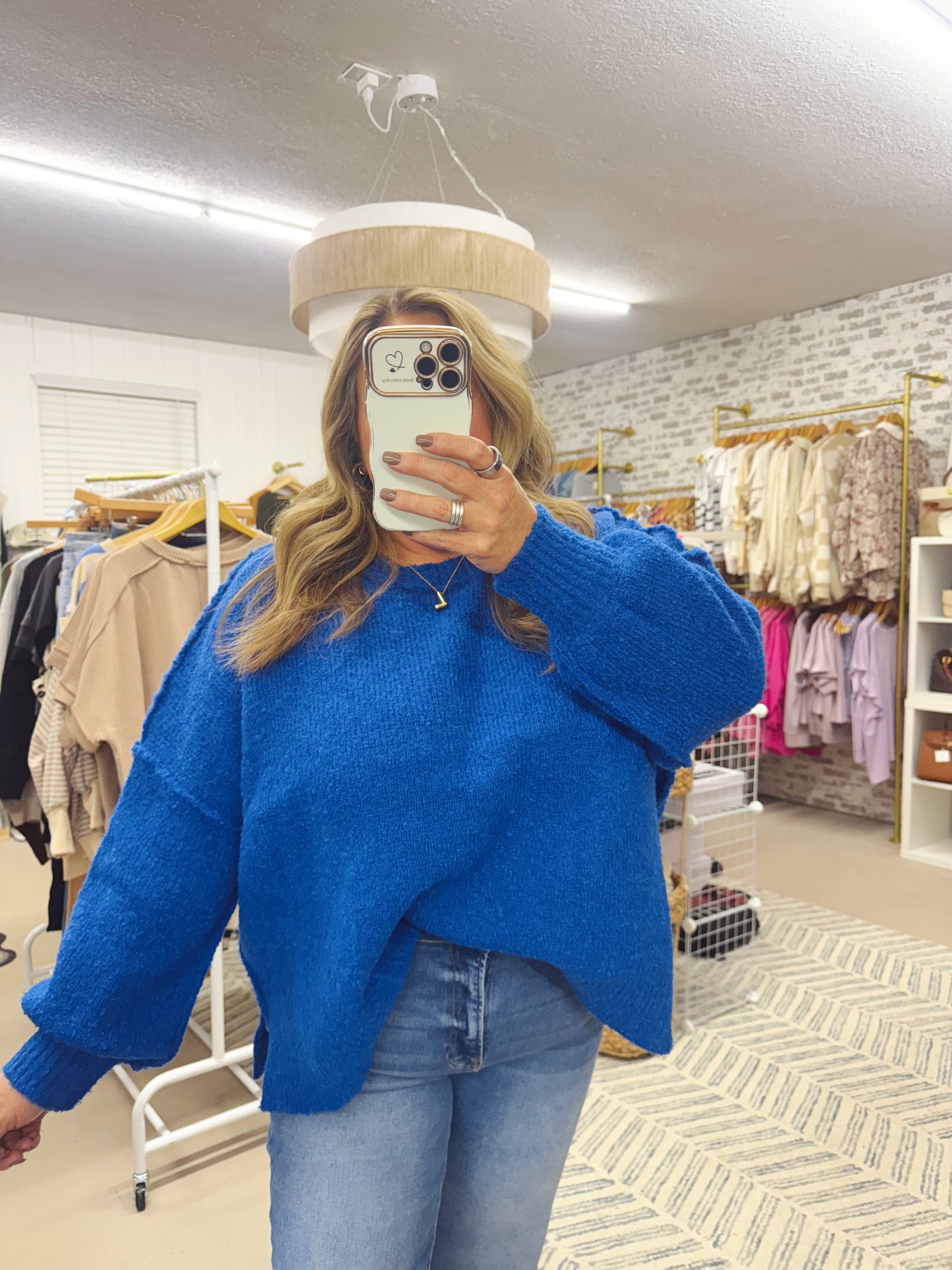 The Whitney | Oversized Royal Blue Sweater
