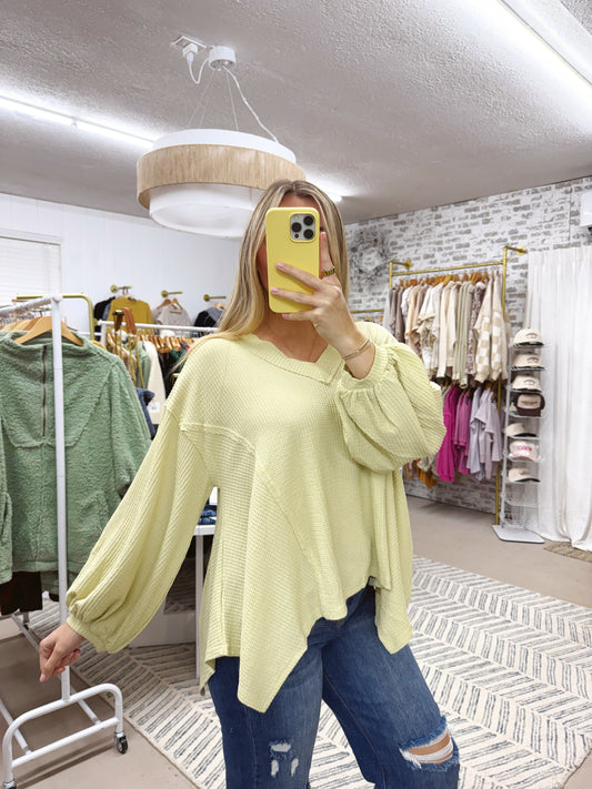 The Charleston Textured V-Neck Top