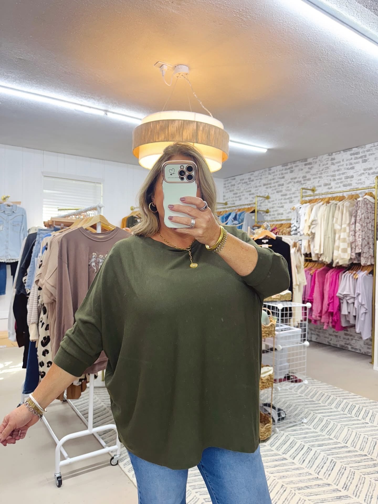 The Kolly | Olive Oversized Hacci Top