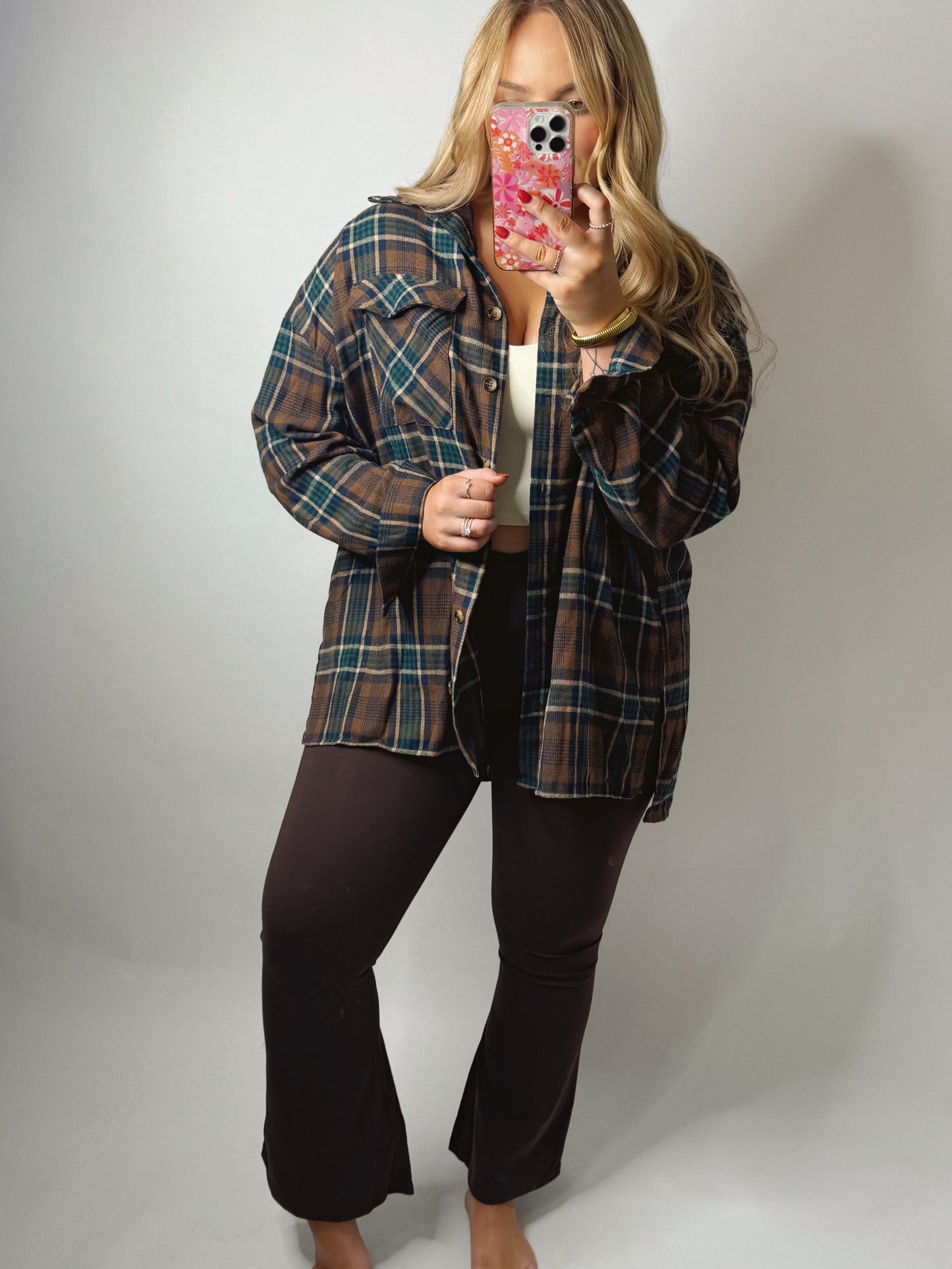 High Waist Crossover Leggings: Chocolate