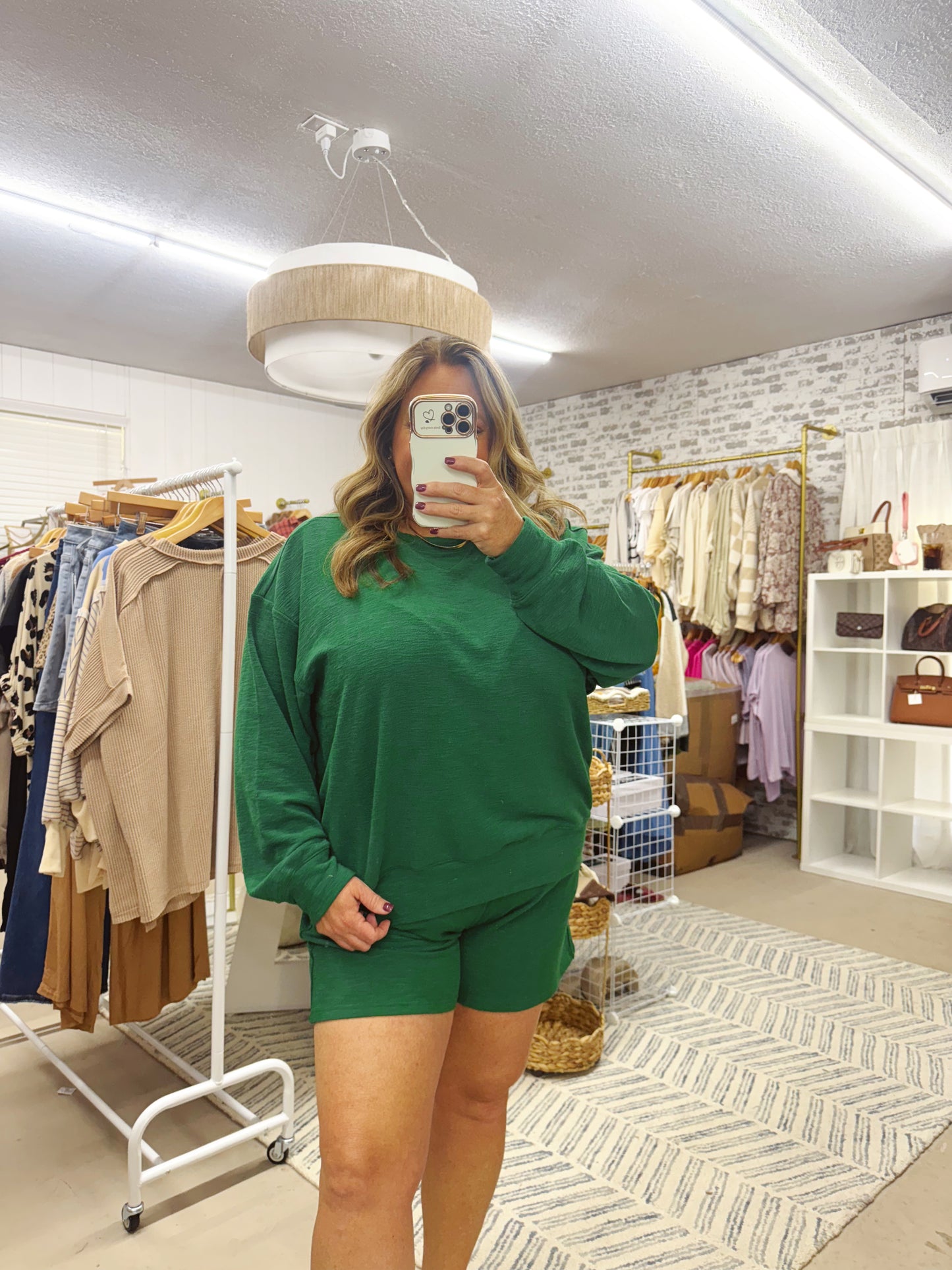 The Perla | Green Shorts Set
