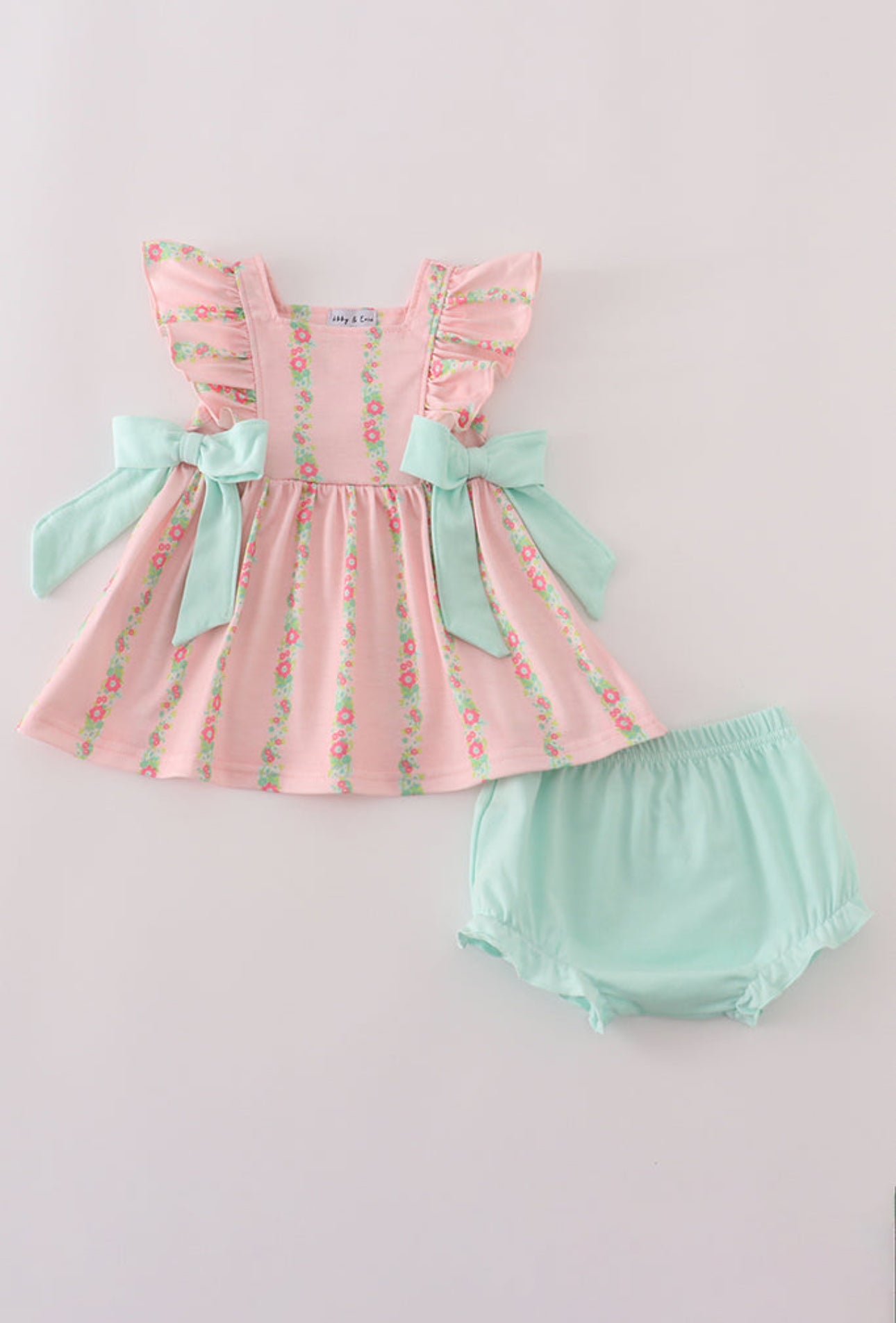 The Mallory | Pink Floral Bloomer Set