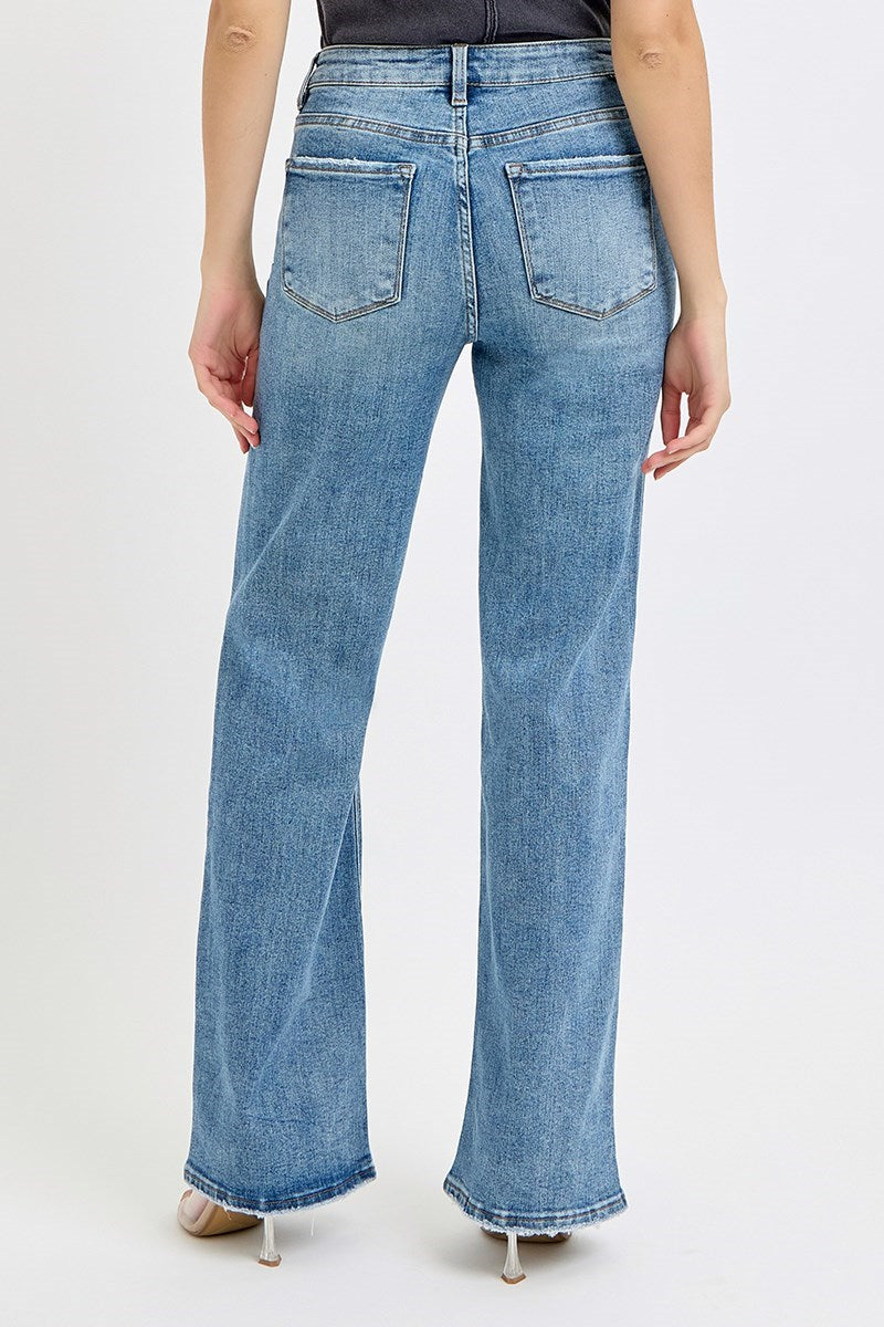 Risen Jeans | High Rise Ripped Wide Leg