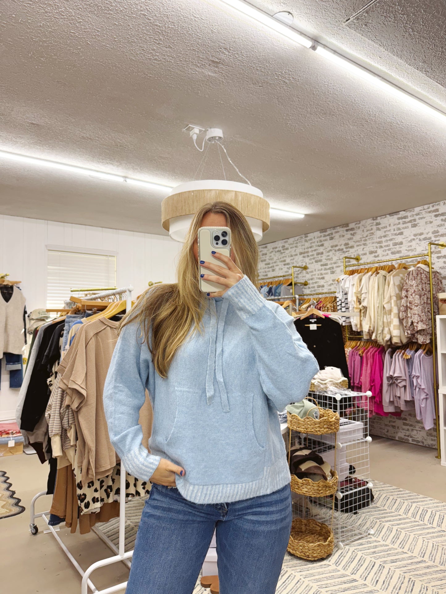 The Bridget | Blue Hoodie Sweater