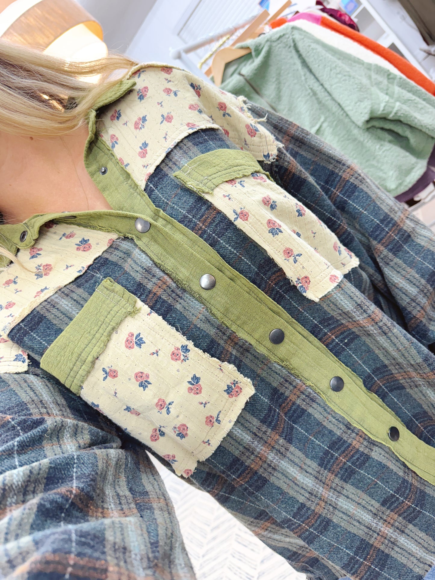 The Vinnie | Vintage Olive Plaid Button Up