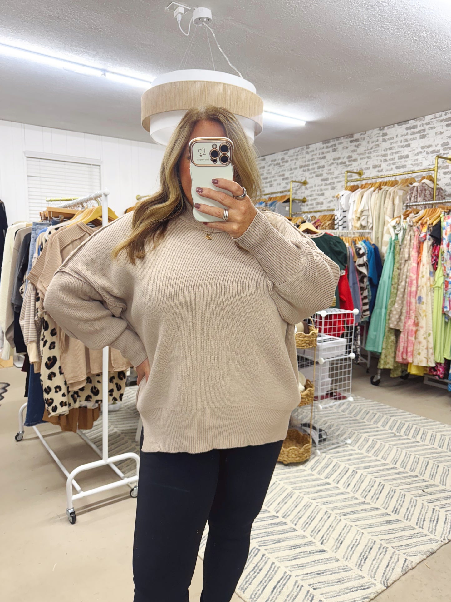 The Alice | Ash Mocha Side Slit Sweater