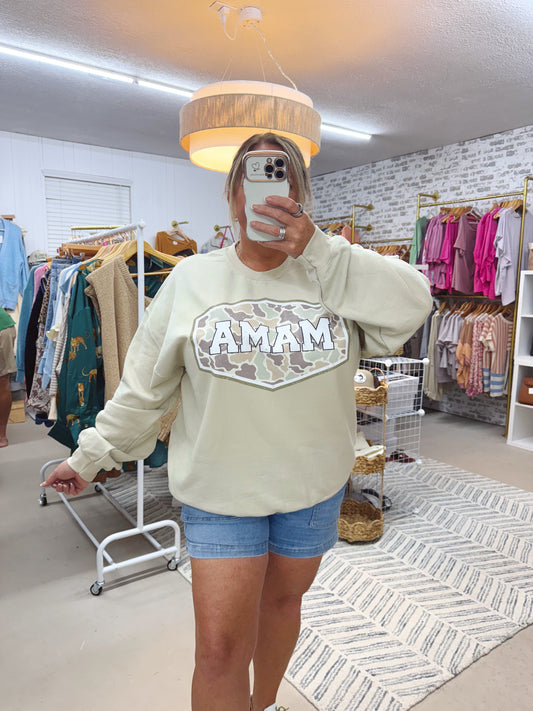 The Diana | Duck Camo Mama Crewneck