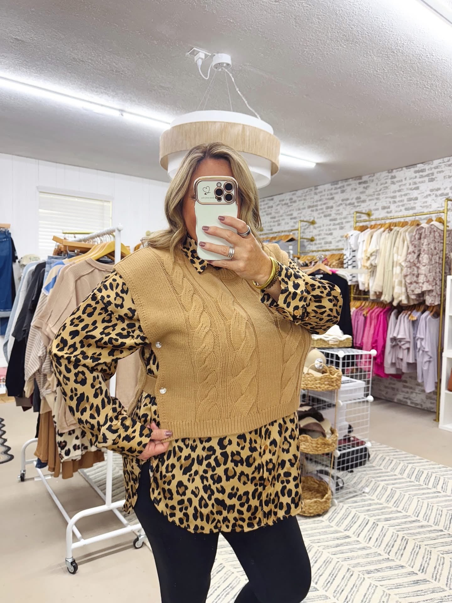 The Sandy | Camel Cable Knit Sweater Vest