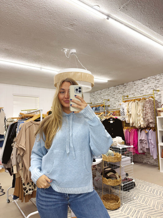 The Bridget | Blue Hoodie Sweater