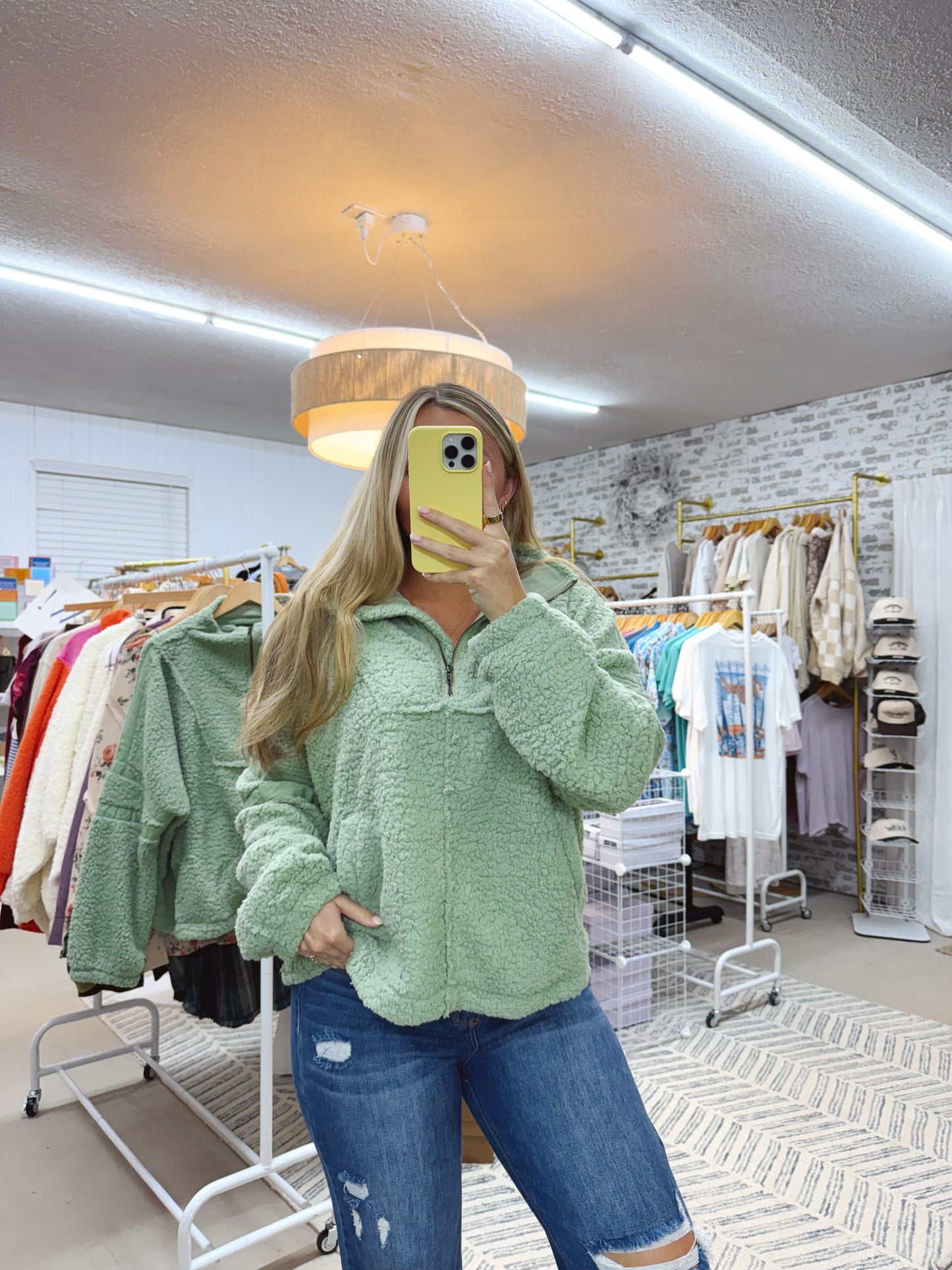 The Jaylene | Sherpa Quarter Zip Pullover