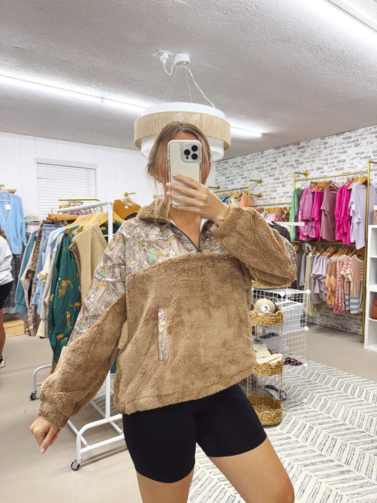The Camo Sherpa Pullover