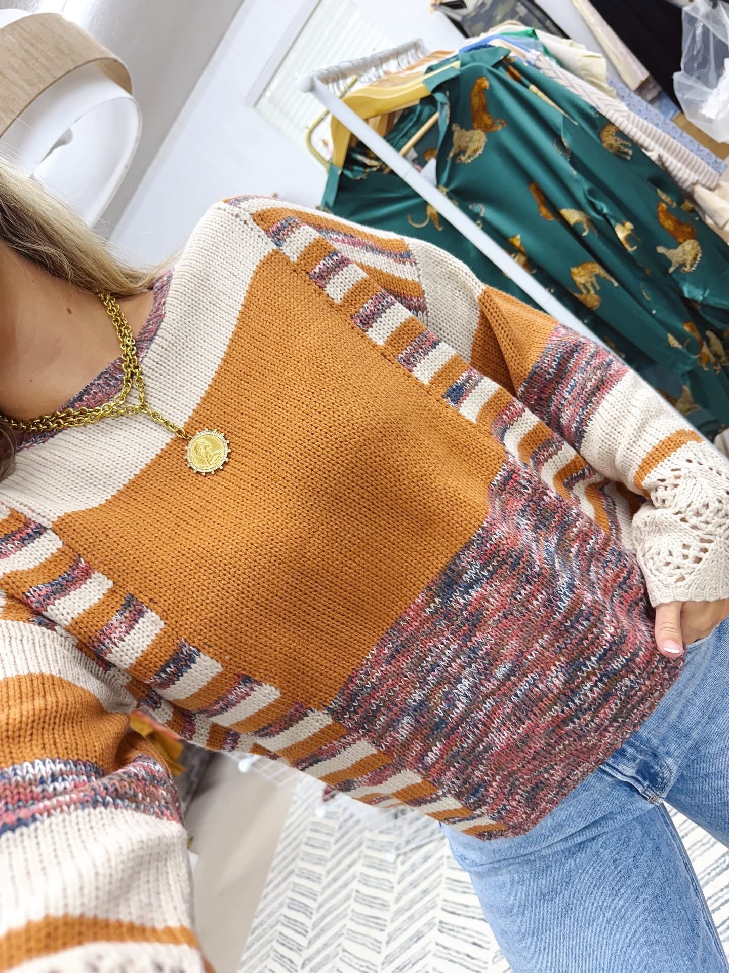 The Kaytie | Fall Colorblock Sweater